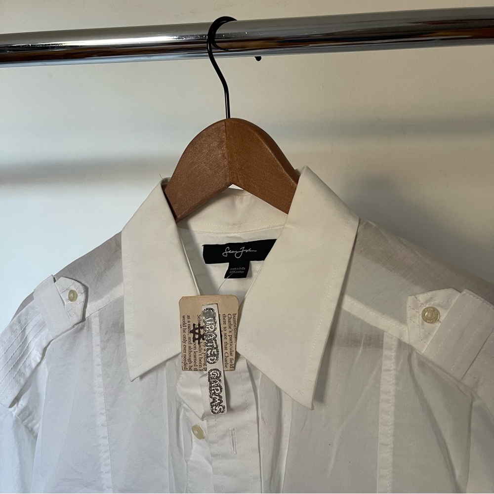 Sean John Classic White Button Down Shirt